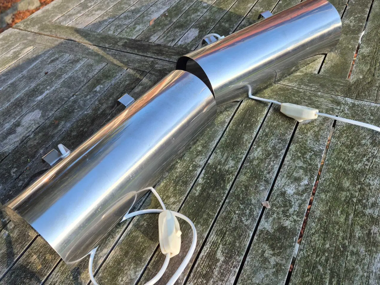 Billede 1 - Stålblanke galleri- eller sengelamper 