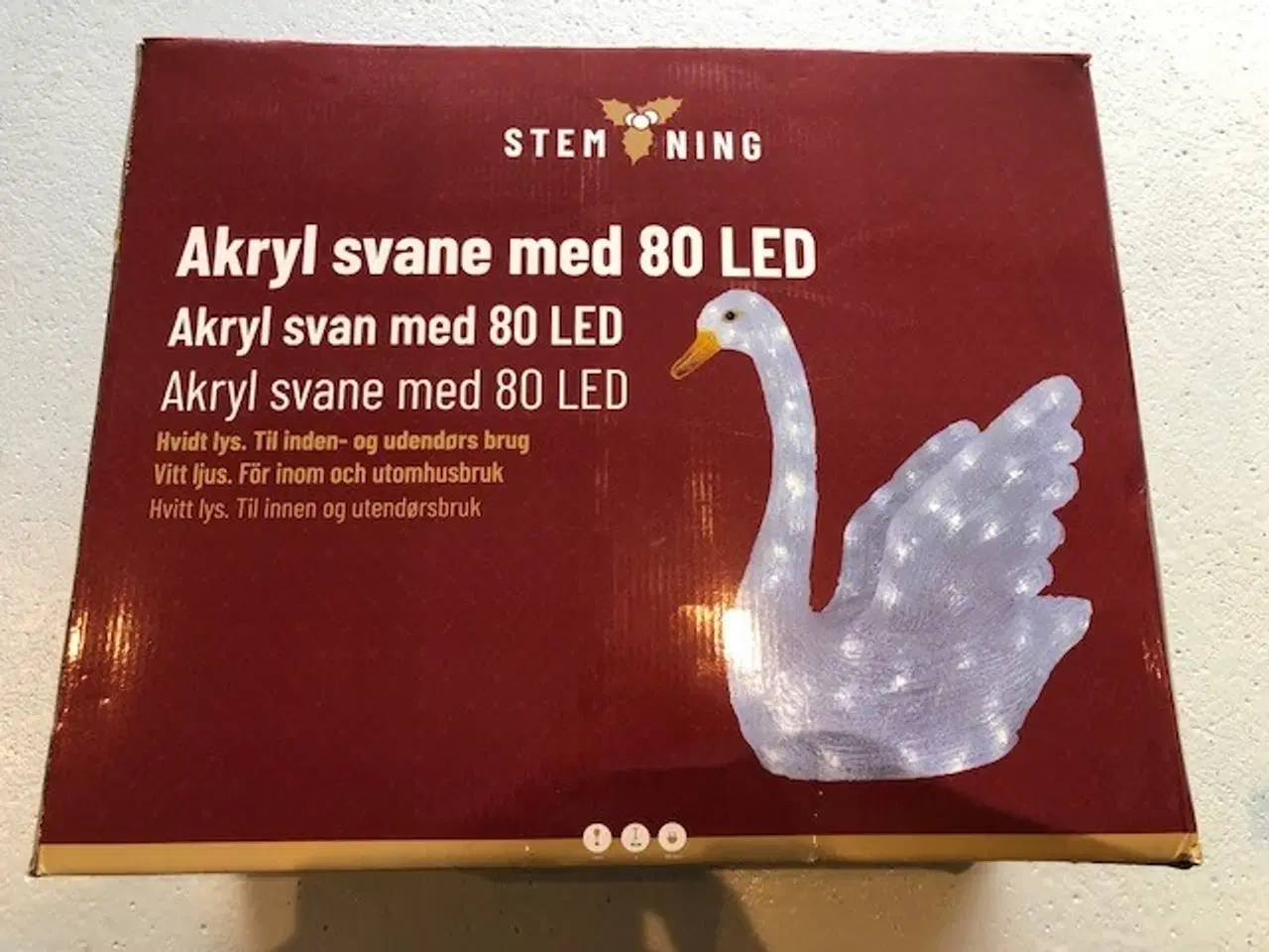Billede 1 - Akryl svane i æske