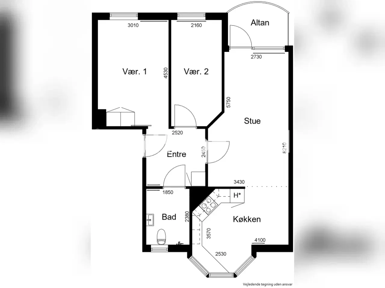 Billede 1 - Sjælden lys lejlighed i Kbh m. altan og kæledyr tilladelse