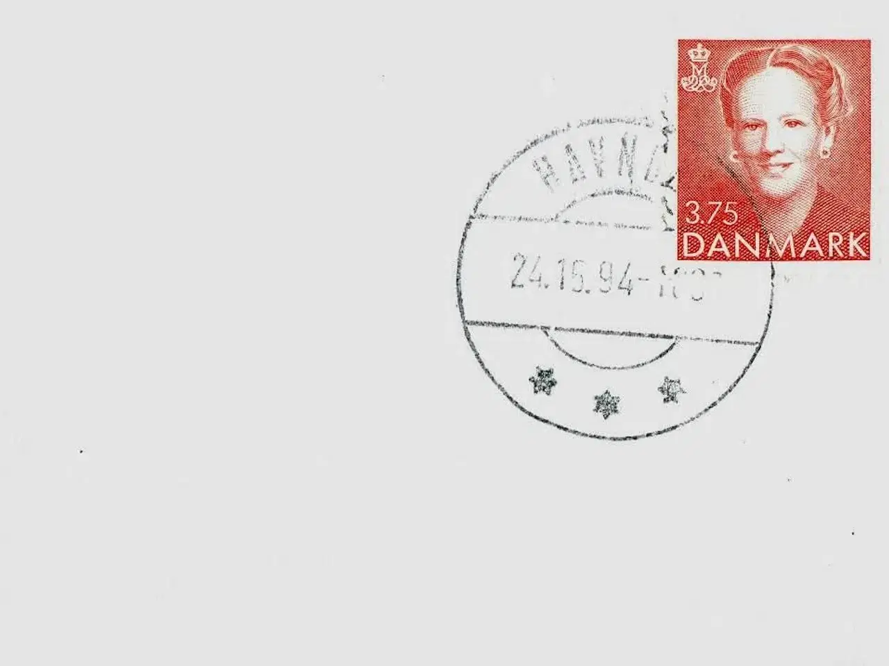 Billede 1 - Havndal 1994, fejlindstillet stempel