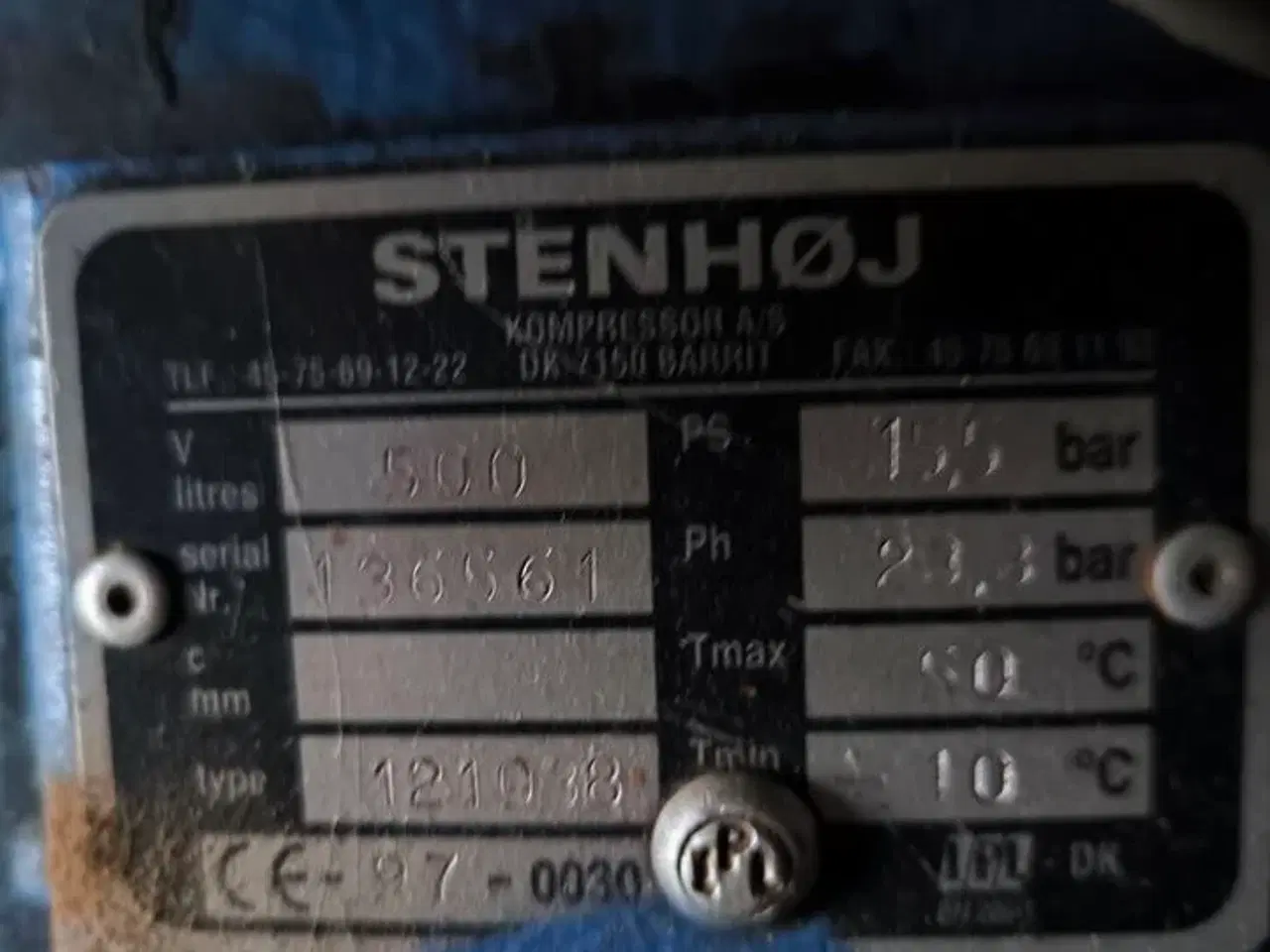 Billede 2 - Kompressor STENHØJ 121038 samt BT90
