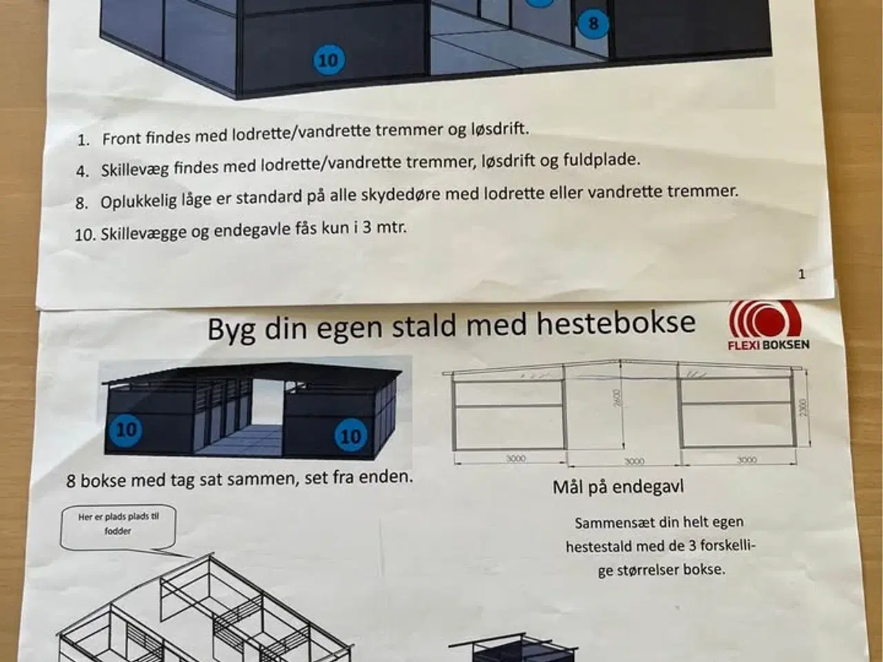 Billede 1 - Udestald med 4 bokse 2 på 3x3 m og 2 på 3,5x3 m