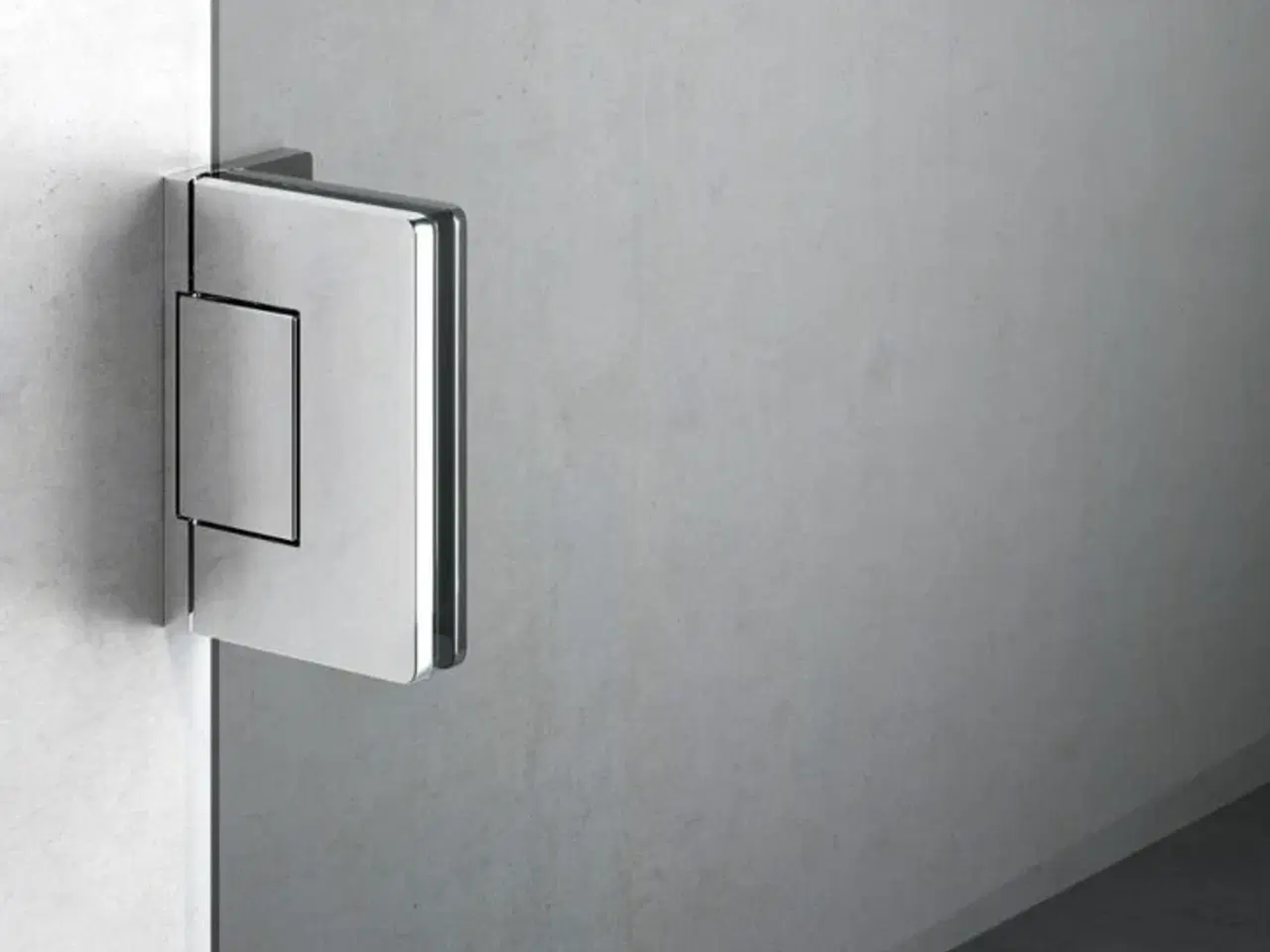 Billede 3 - Lucca 20 enkelt svingdør, 8mm gråt glas, fingerhul, vendbar, 2m høj.