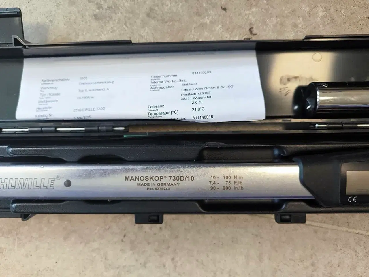 Billede 2 - Digital STAHLVILLE 730D/10 momentnøgle 10-100 Nm