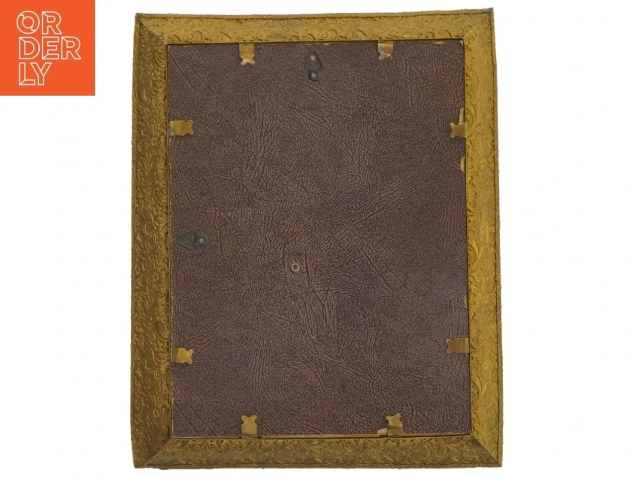 Billede 4 - Forgyldt maleri med fuglemotiv (str. 28,5x23 cm)