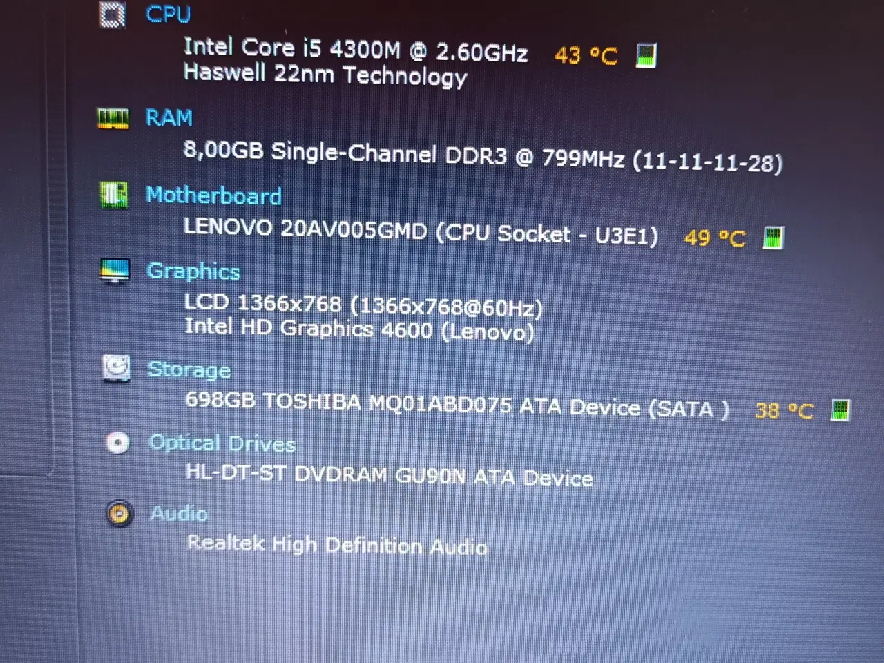 Billede 3 - Lenovo Thinkpad L540 i5 2.60Ghz 8/700
