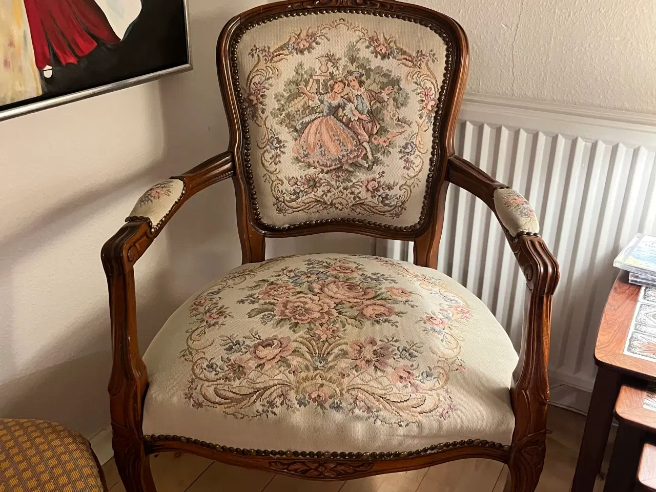 Billede 2 - 2 rokoko stole og indskudsborde