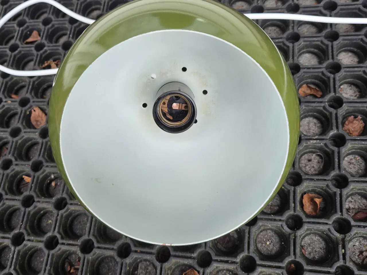 Billede 5 - Olivengrøn vintage kuglelampe 