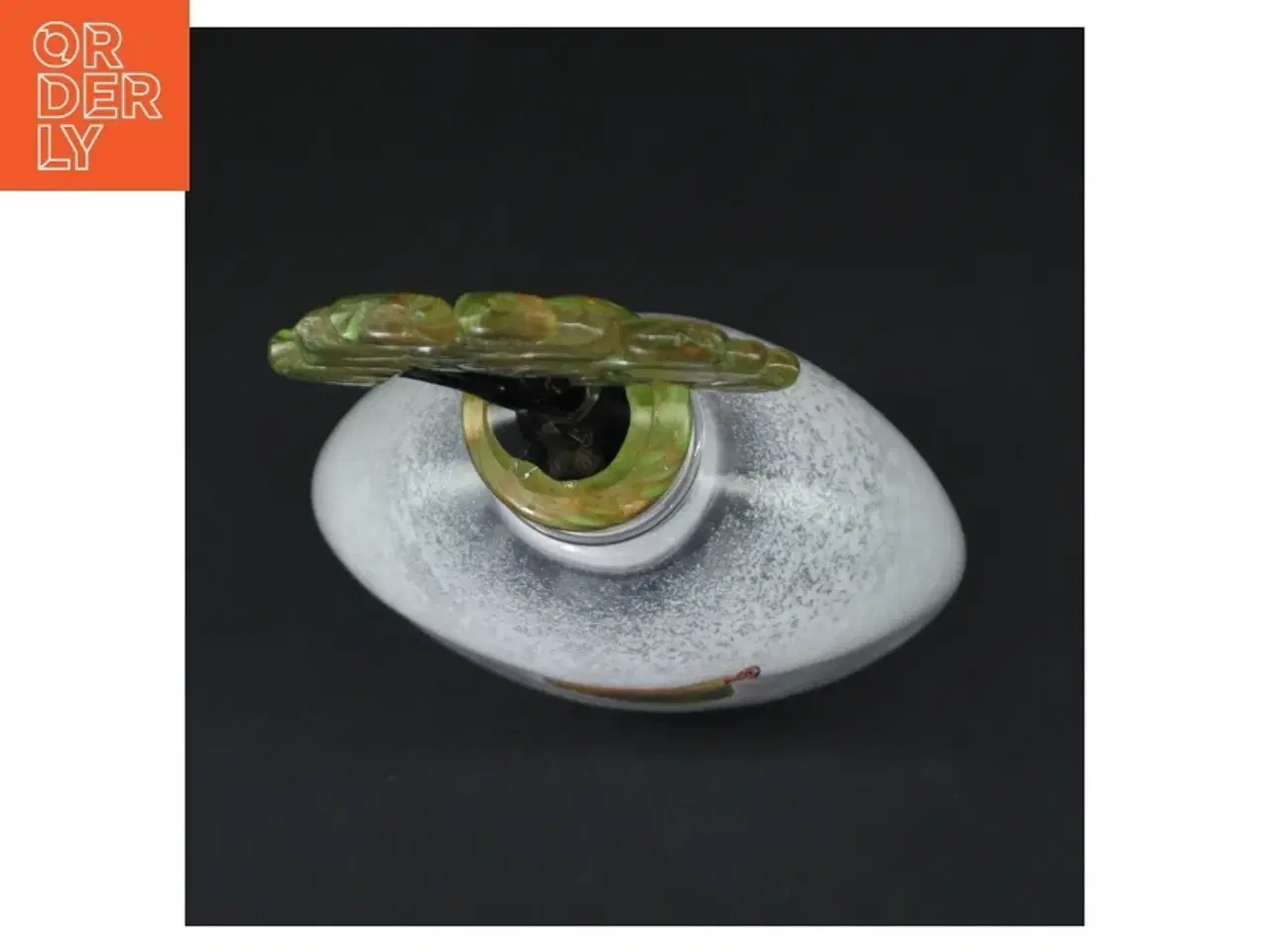 Billede 2 - Unik Skak Snitker glas karaffel med dekorativ prop (str. 36 cm)