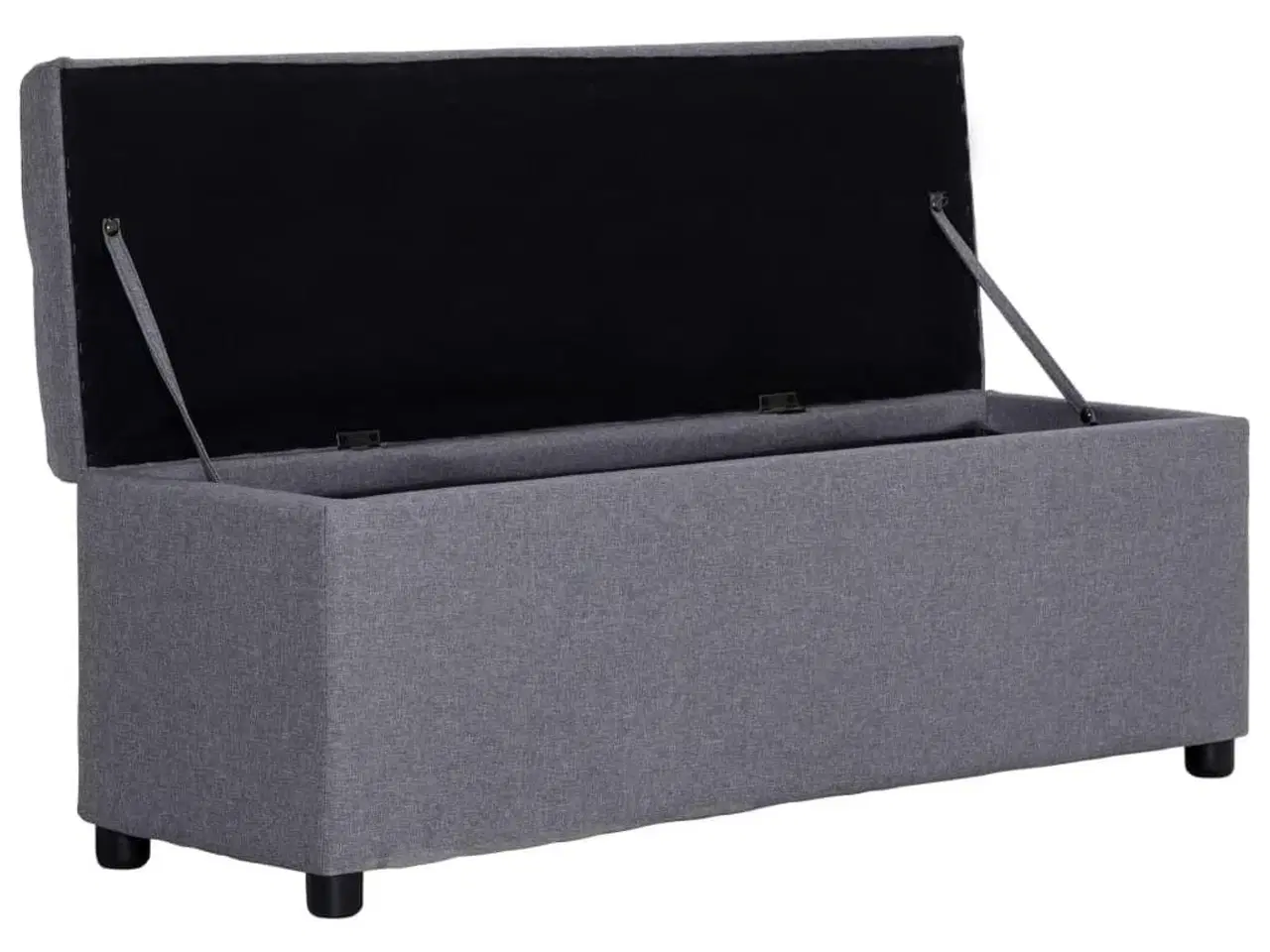 Billede 7 - Bænk med opbevaringsrum 116 cm polyester lysegrå