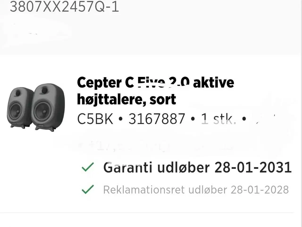 Billede 1 - Cepter Five 2.0 Active højtalere.