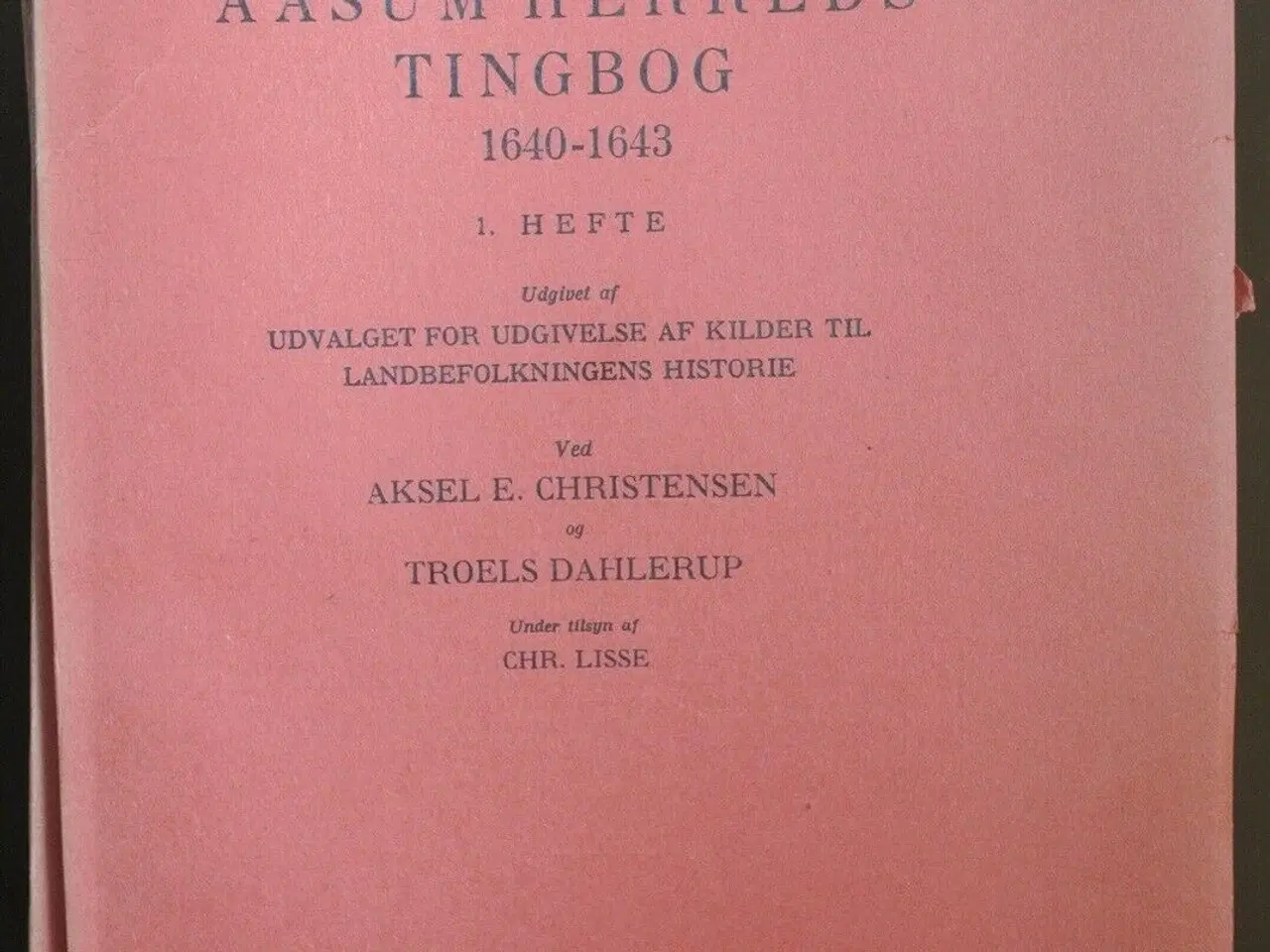 Billede 3 - aasum herreds tingbog 1640-1648 + registre i 15 hæ