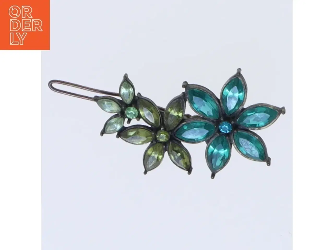 Billede 1 - Hårspænde med blomsterdesign (str. 6 cm)