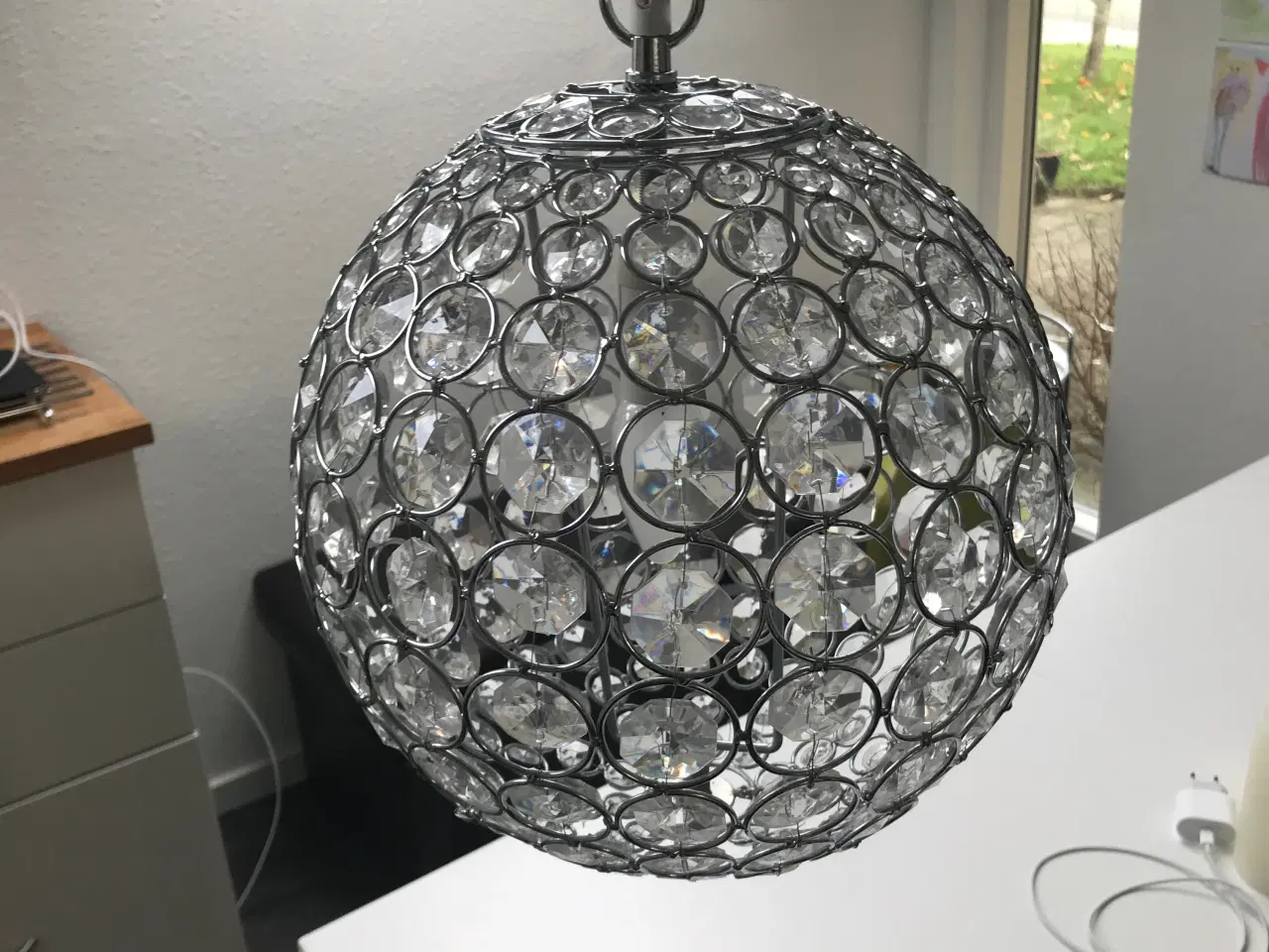 Billede 2 - Loftslampe -rund med prismer 
