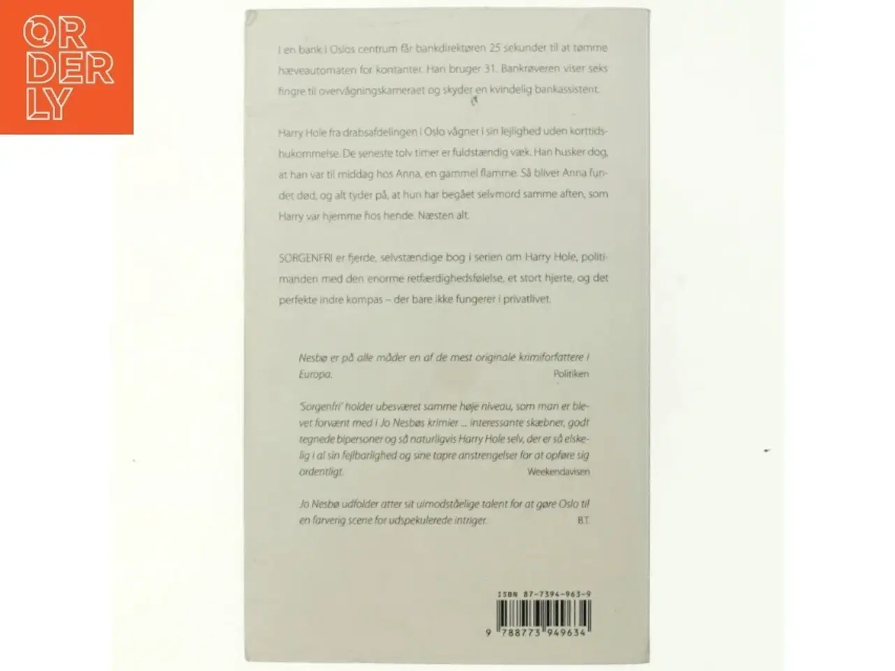 Billede 3 - Sorgenfri af Jo Nesbø (Bog)