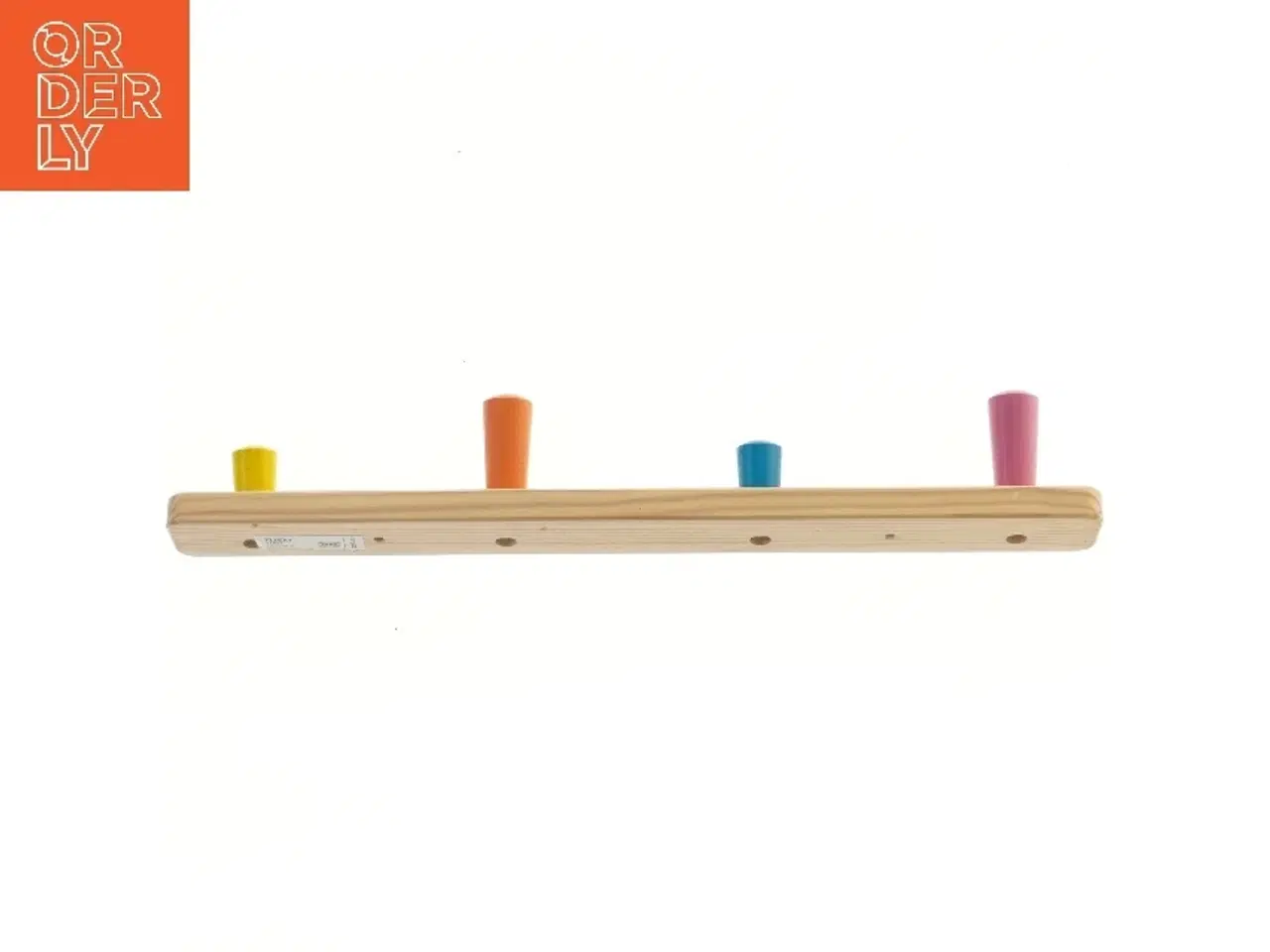 Billede 3 - Træknagerække med farverige knager fra IKEA (str. 47 cm)