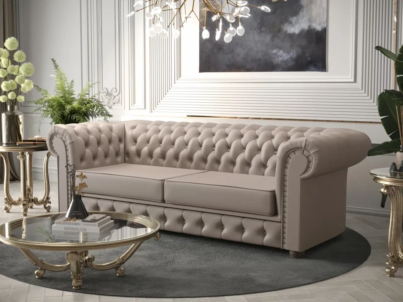 Billede 7 - MANCHESTER III 3-PERS. ÆGTE LÆDER SOFA 218 CM