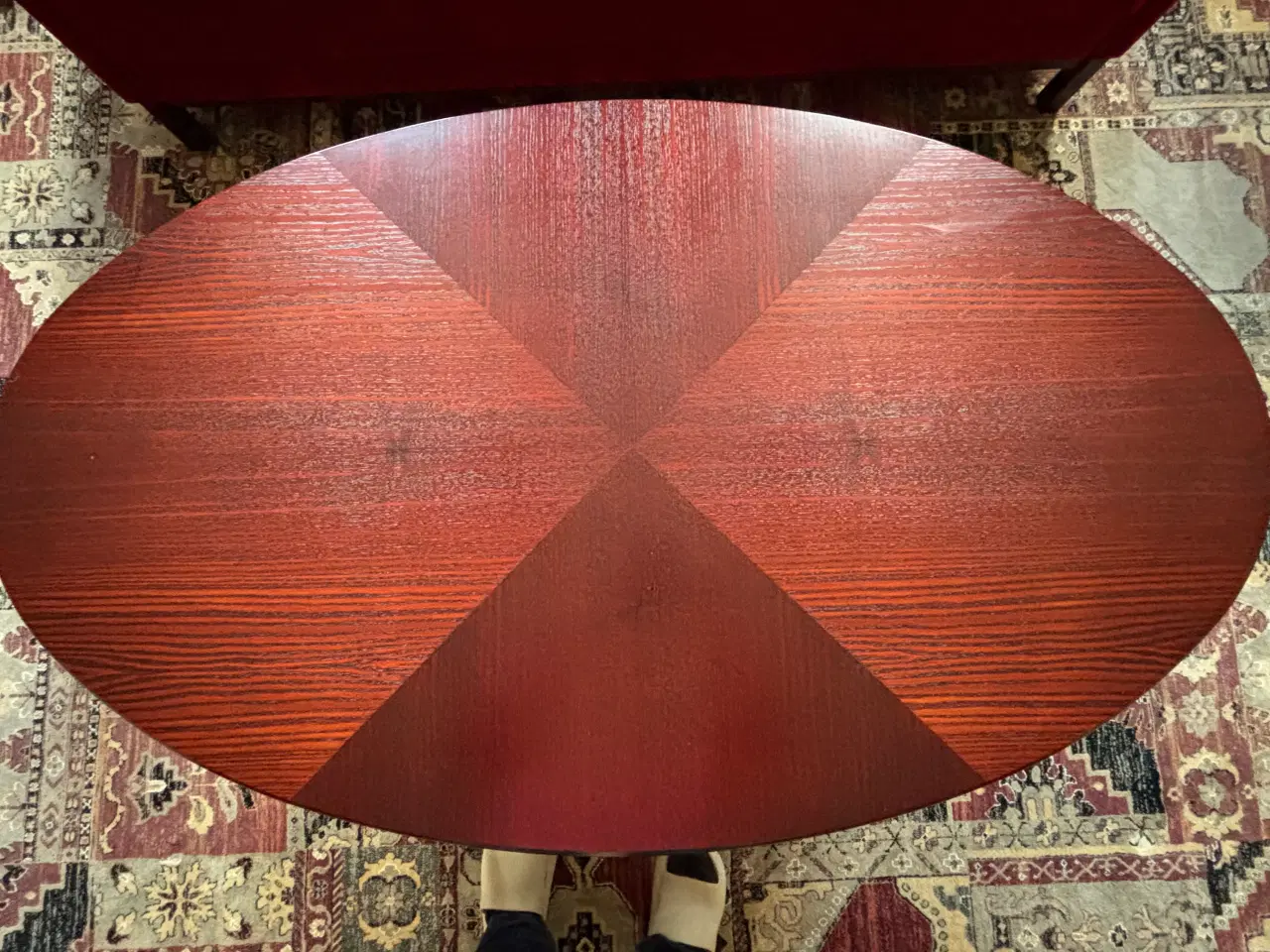 Billede 3 - Ovalt mahogni sofabord med hylde sælges