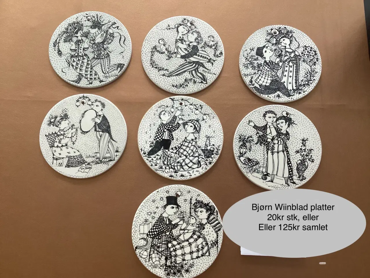 Billede 1 - Bjørn Wiinblad platter 7 sstk