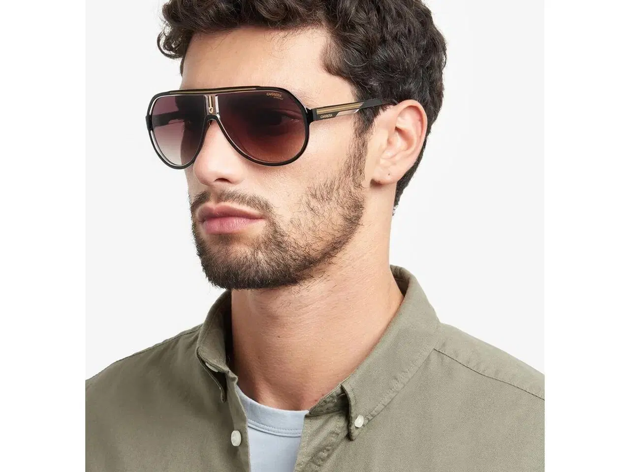 Billede 3 - Solbriller herre Carrera CARRERA 1057 S gylden Ø64 mm