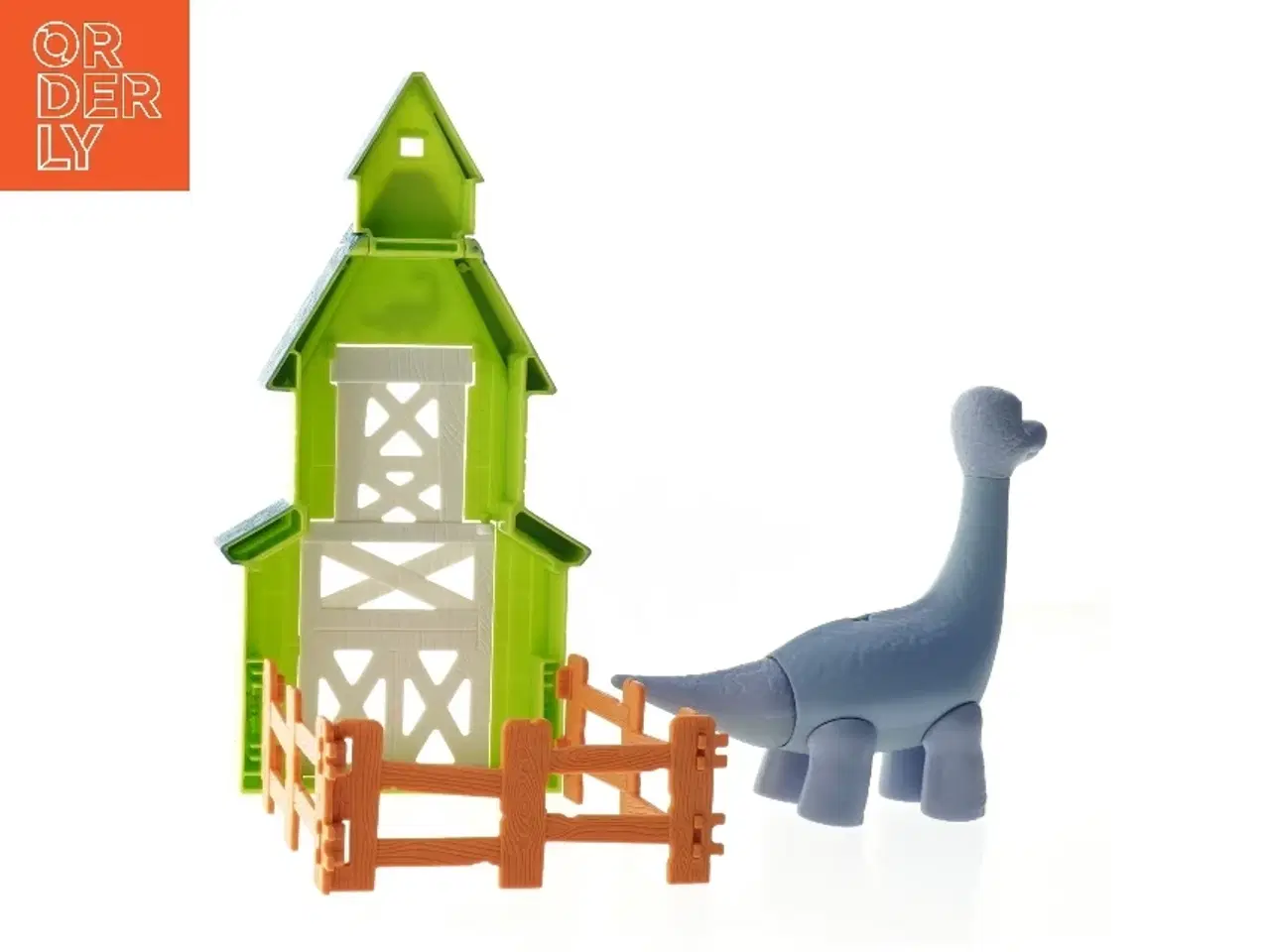 Billede 2 - Dino Ranch Brachiosaurus/langhals med hus og indhegning