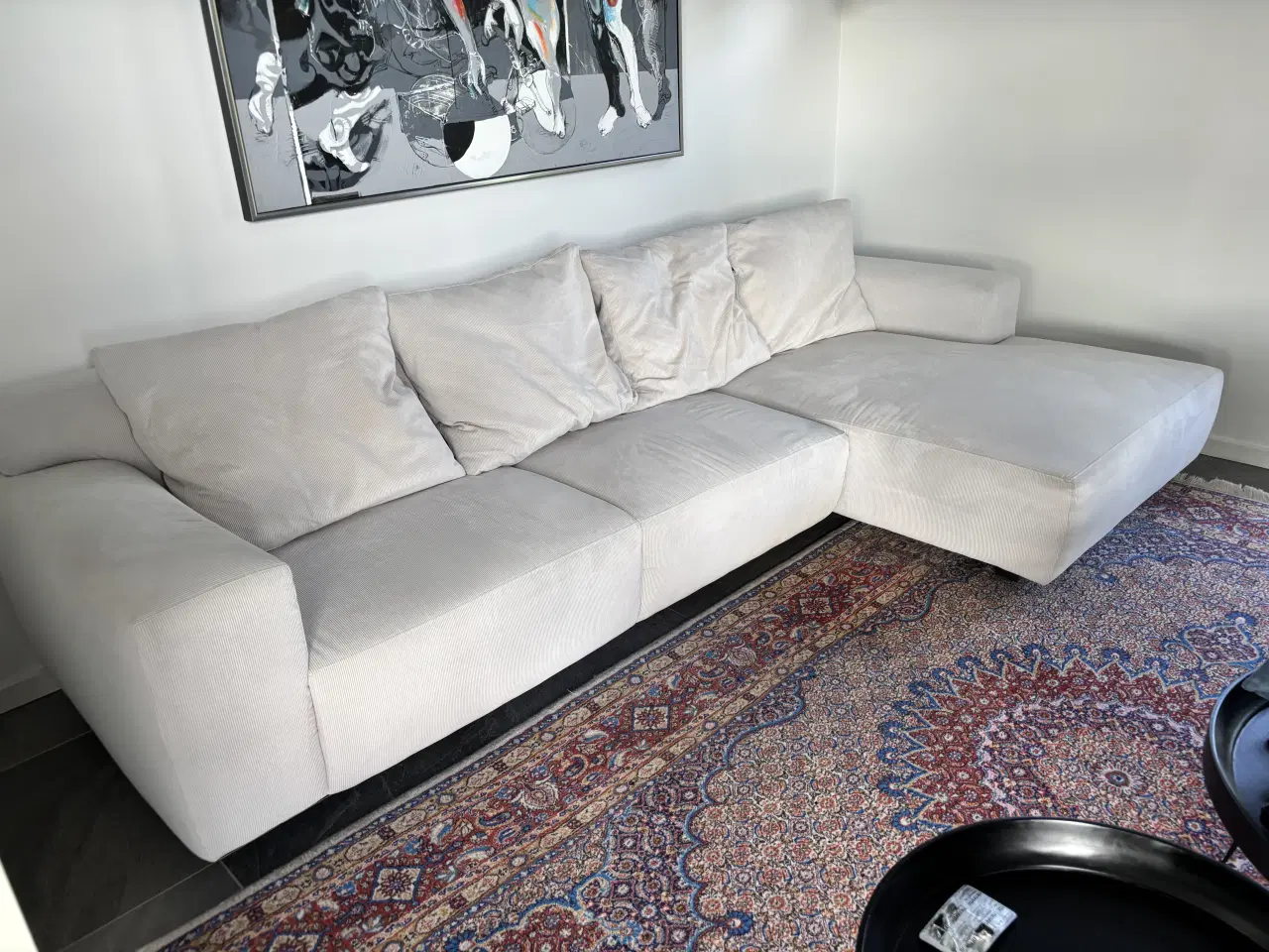 Billede 1 - Sofa med højrevendt chaiselong 