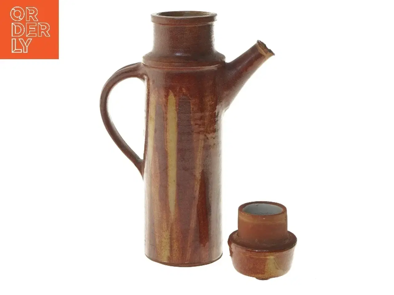 Billede 2 - Keramikkande med låg (str. Ø 8,5x30 cm)