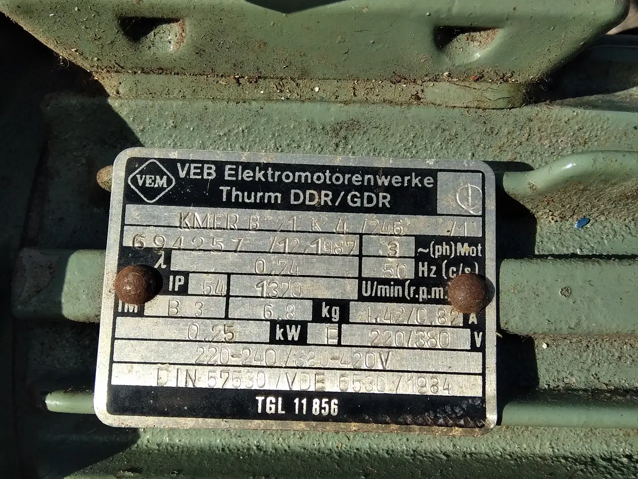 Billede 4 - Elmotor 0.25 kW