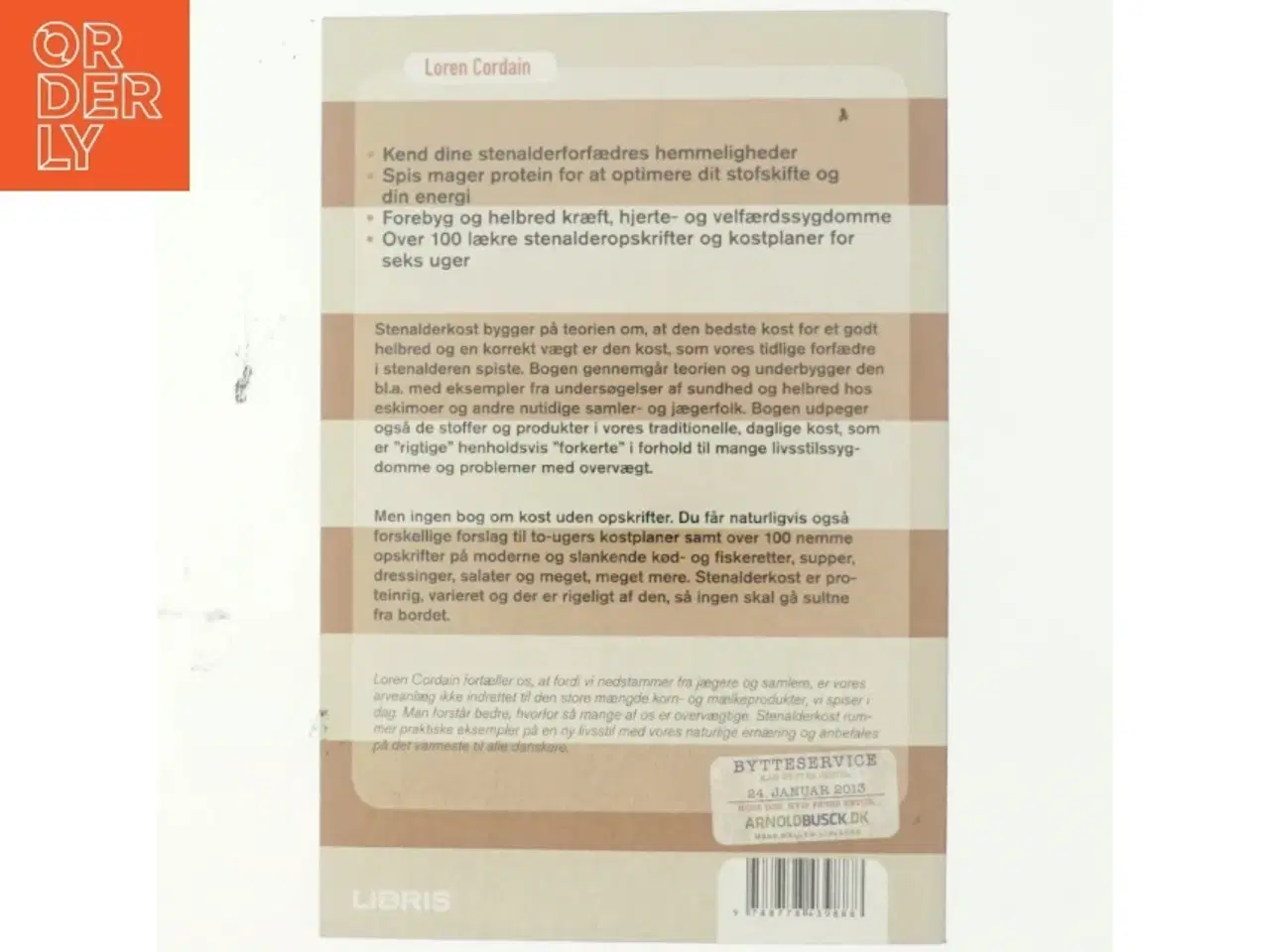 Billede 3 - Stenalderkost af Loren Cordain (Bog)