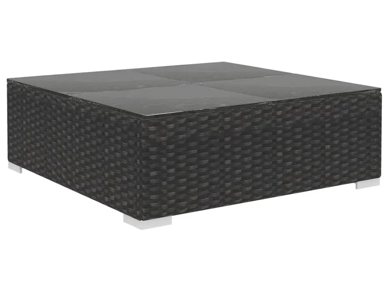 Billede 7 - Haveloungesæt 5 dele med hynder polyrattan sort