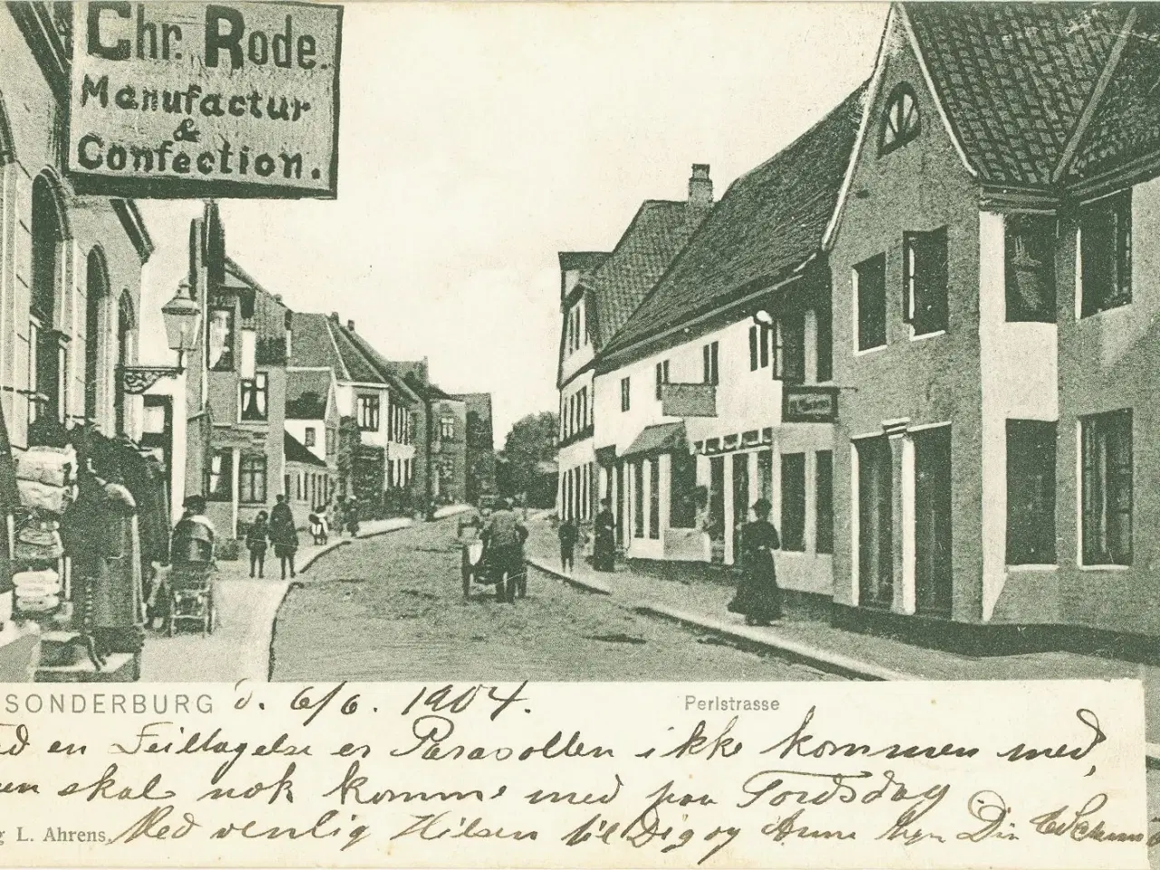 Billede 1 - Sønderborg. Perlegade 1904