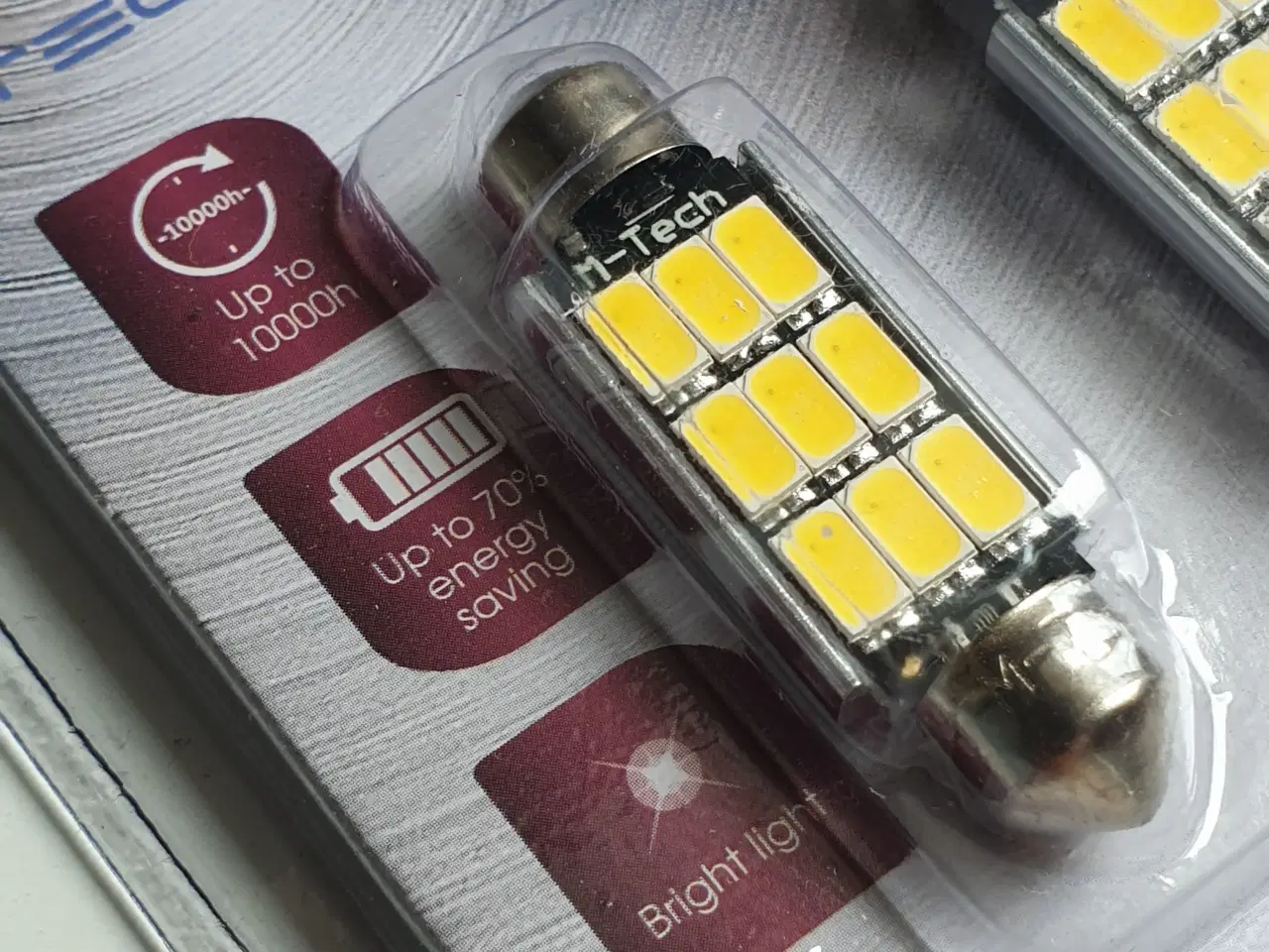 Billede 5 - LED Pærer 2 x 9 SMD 5630 LED CANBUS C5W C10W 