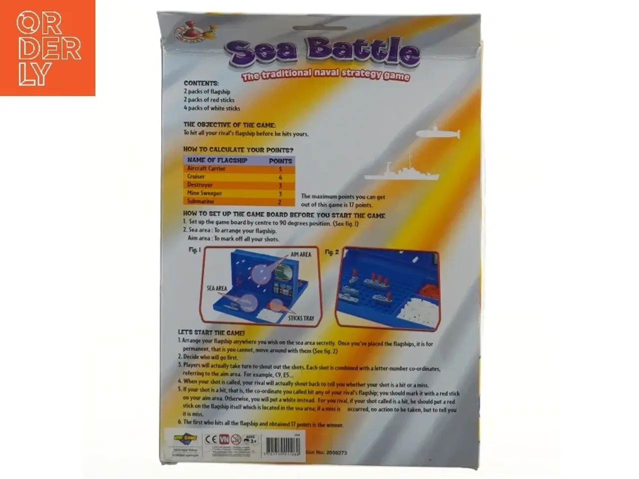 Billede 2 - Sea Battle brætspil fra Vini-game (str. 25x19 cm)