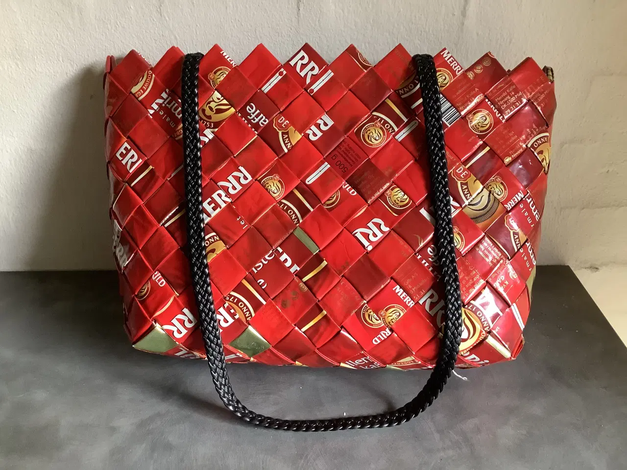 Billede 1 - Taske af kaffeposer rød