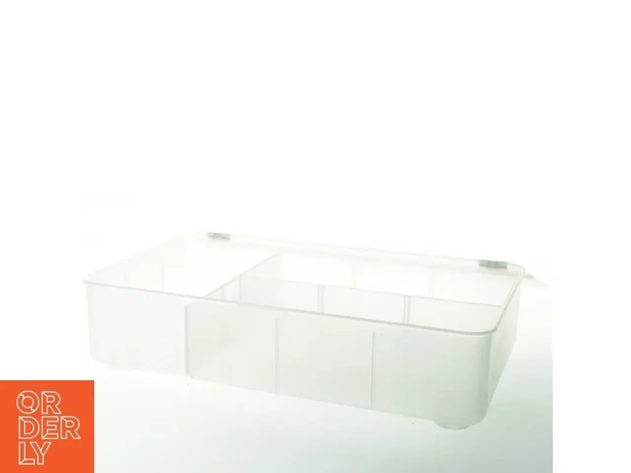 Billede 2 - Gennemsigtig opbevaringskasse med låg fra IKEA (str. 32x19x8 cm)