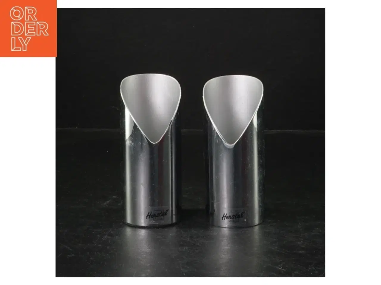 Billede 1 - Sæt af 2 Herstal lysestager fra Herstal (str. 11,5. cm. 2 styk)