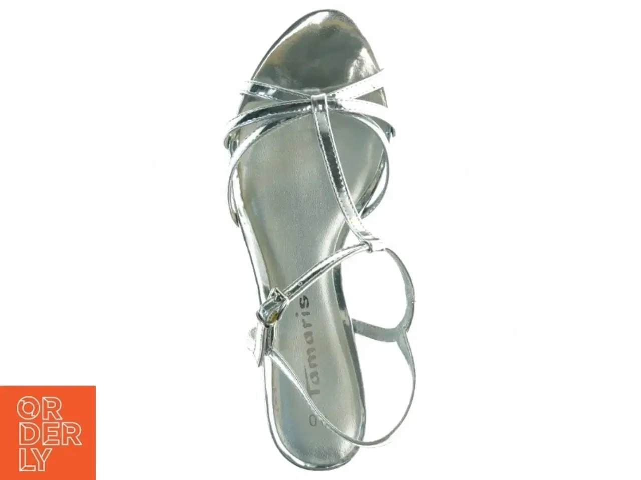 Billede 2 - Sølvfarvede højhælede sandaler fra Tamaris (str. 40)