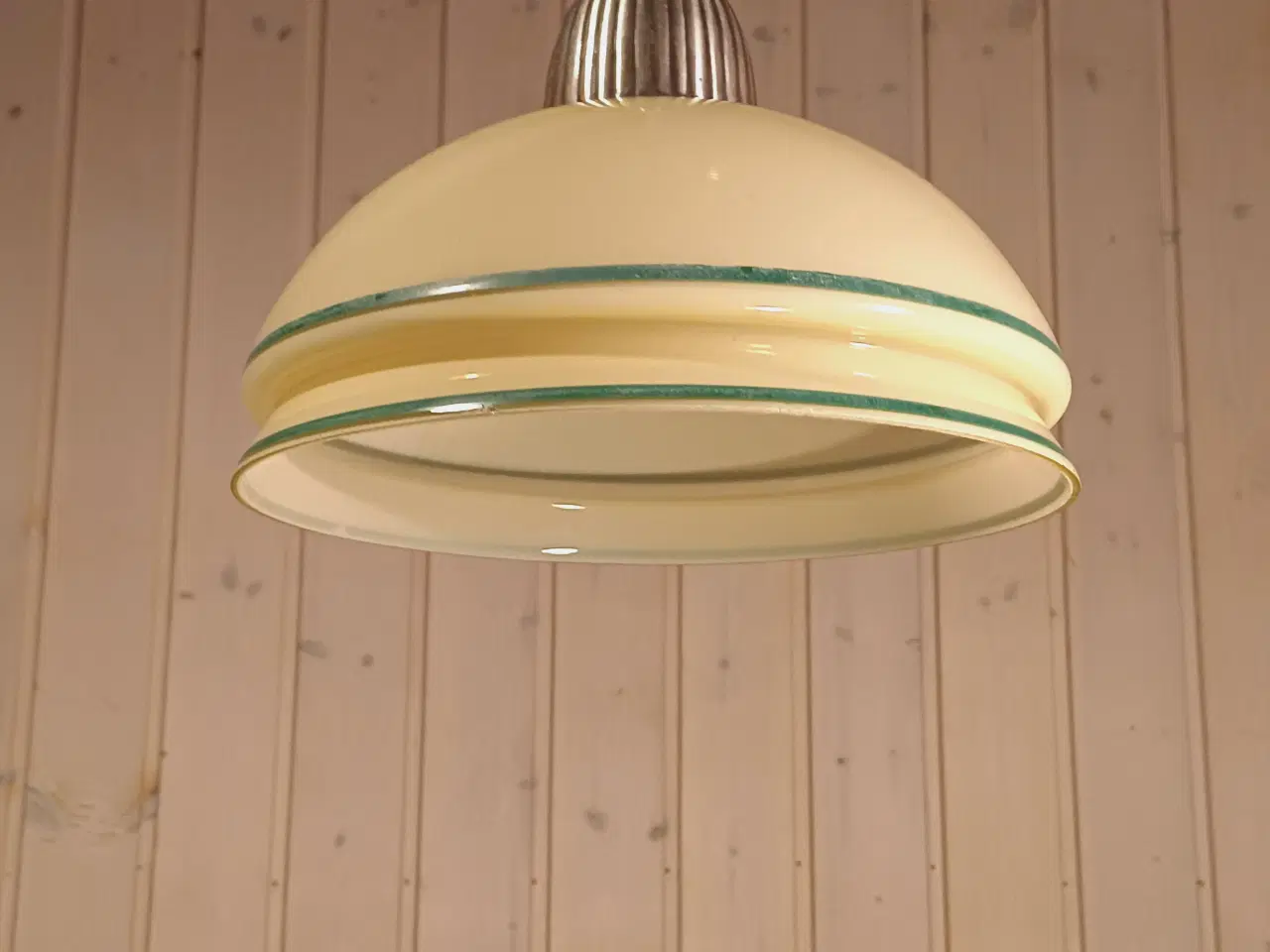 Billede 7 - Vintage/Retro loftlampe med glasskærm og bakelit