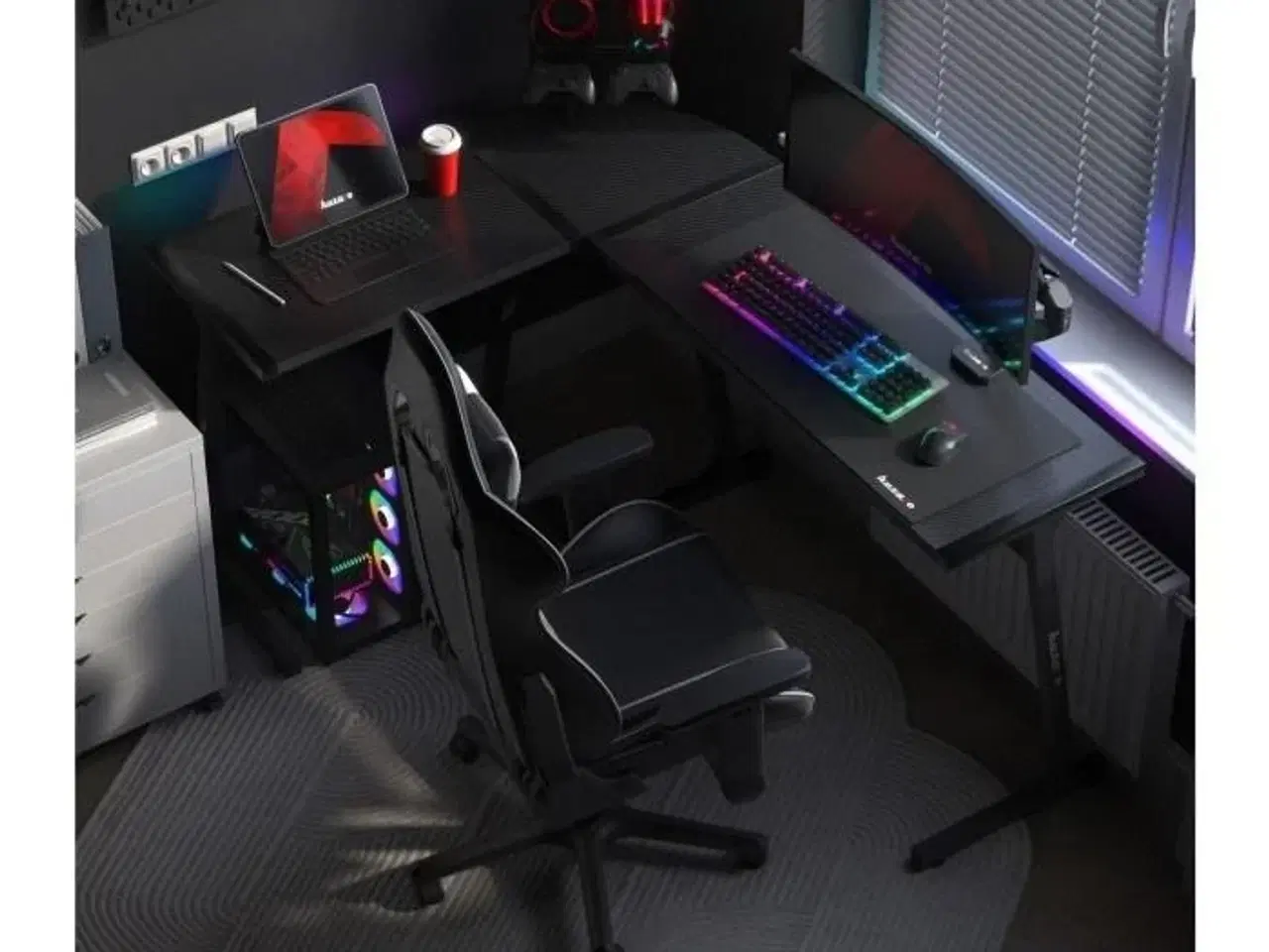 Billede 7 - Gamingbord Huzaro Hero 6.0 RGB – sort L-form