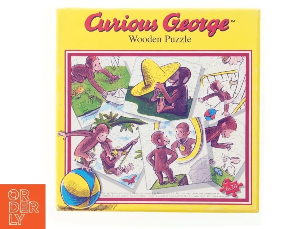 Billede 1 - Puslespil i træ, Peter Pedal, Curious George (str. 20 cm)