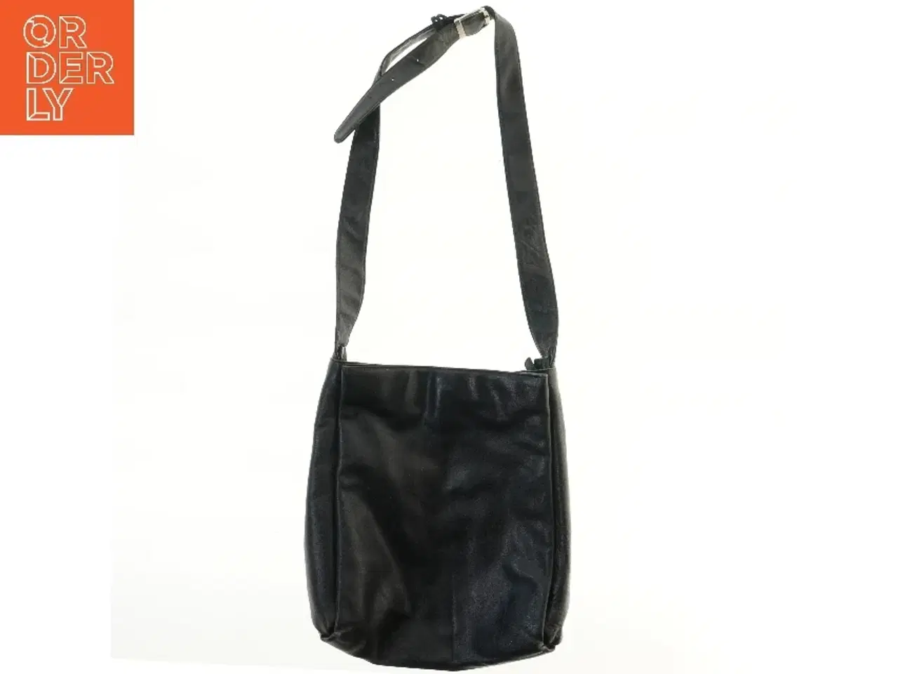 Billede 2 - Sort skuldertaske fra Bey Leder (str. 37x34 cm)