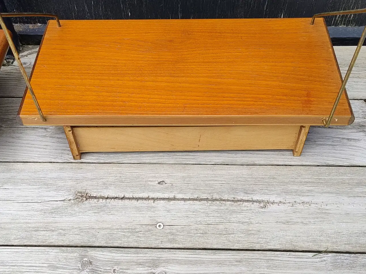 Billede 4 - Teak sengeborde fra 60' erne væghængt med messing