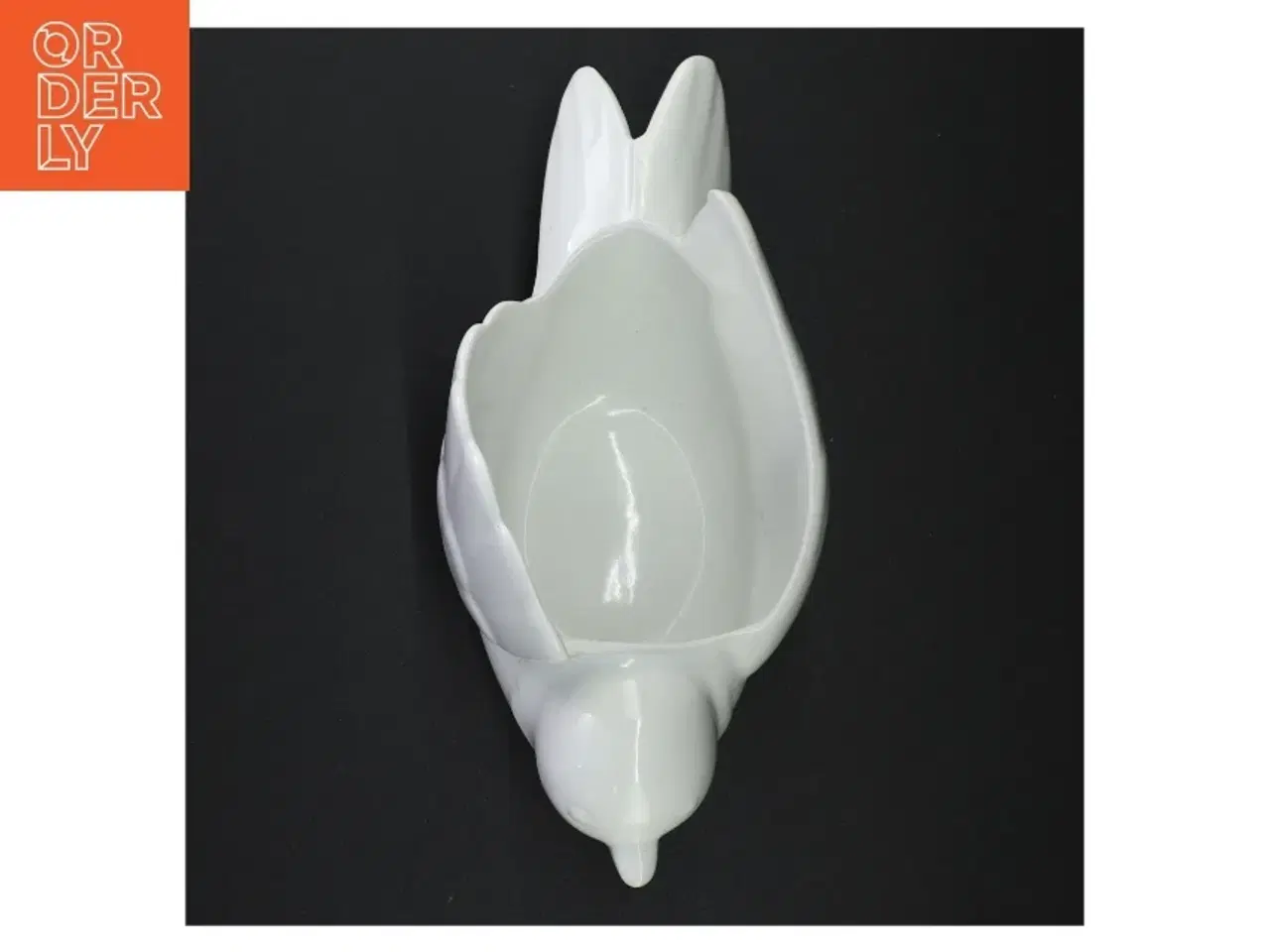 Billede 4 - Dekorativ porcelænsfugl Skål Urtepotte (str. 25 x 14 x 12 cm)
