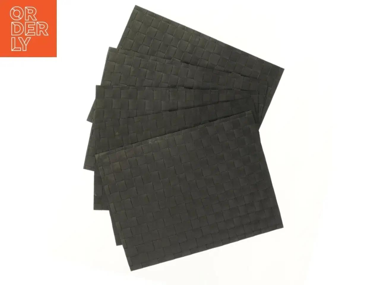 Billede 2 - Sæt af sorte dækkeservietter (str. 5 stk 40x31 cm)