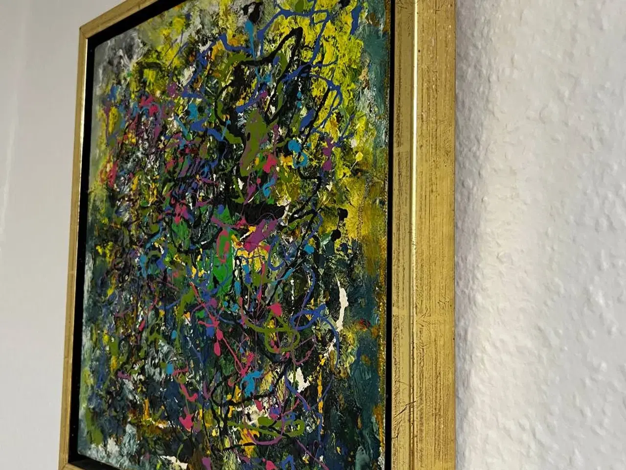 Billede 3 - Originalt abstrakt maleri i ramme