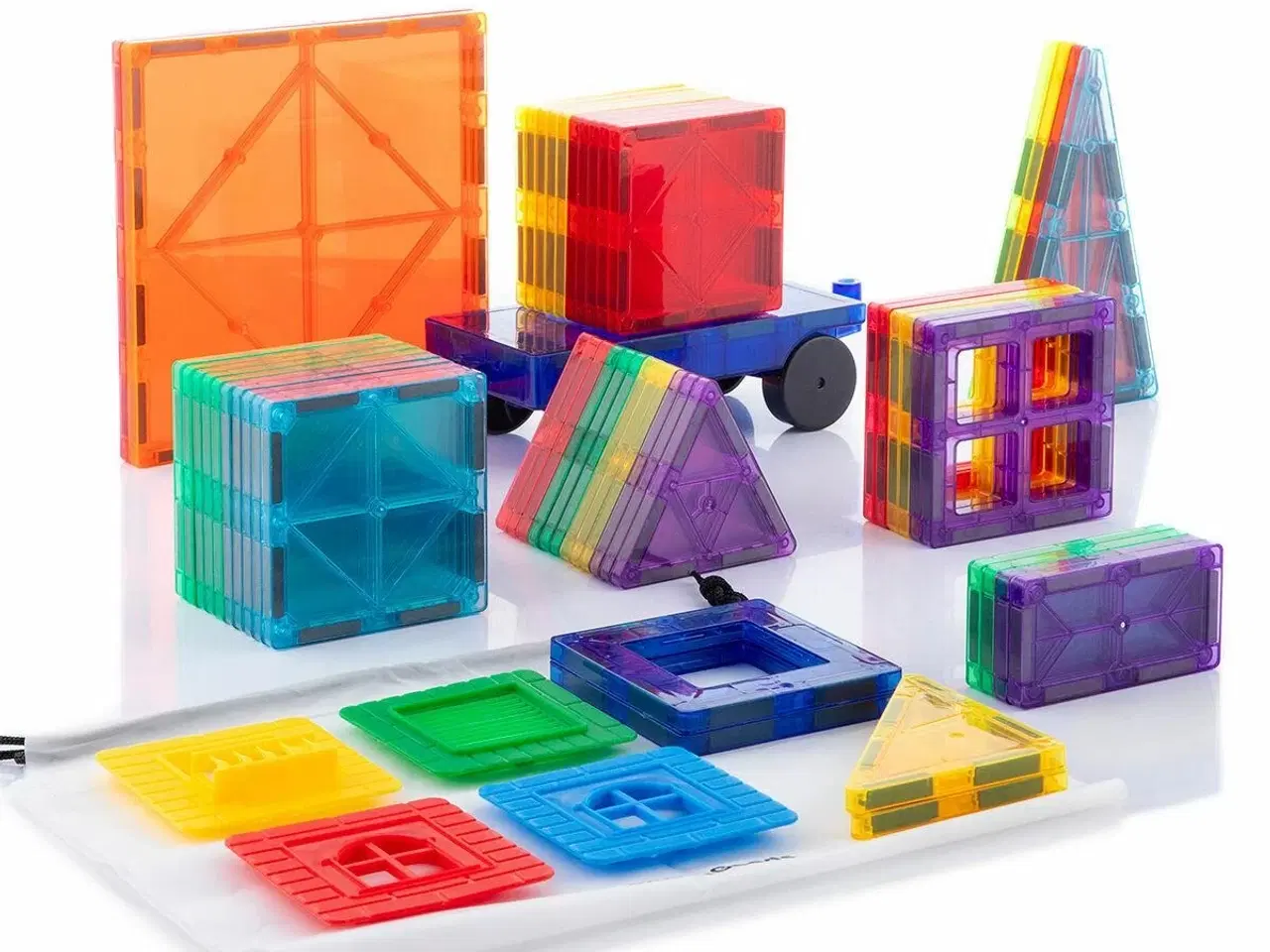 Billede 7 - Magnetiske 3D-byggeklodser Magoks - 57 dele