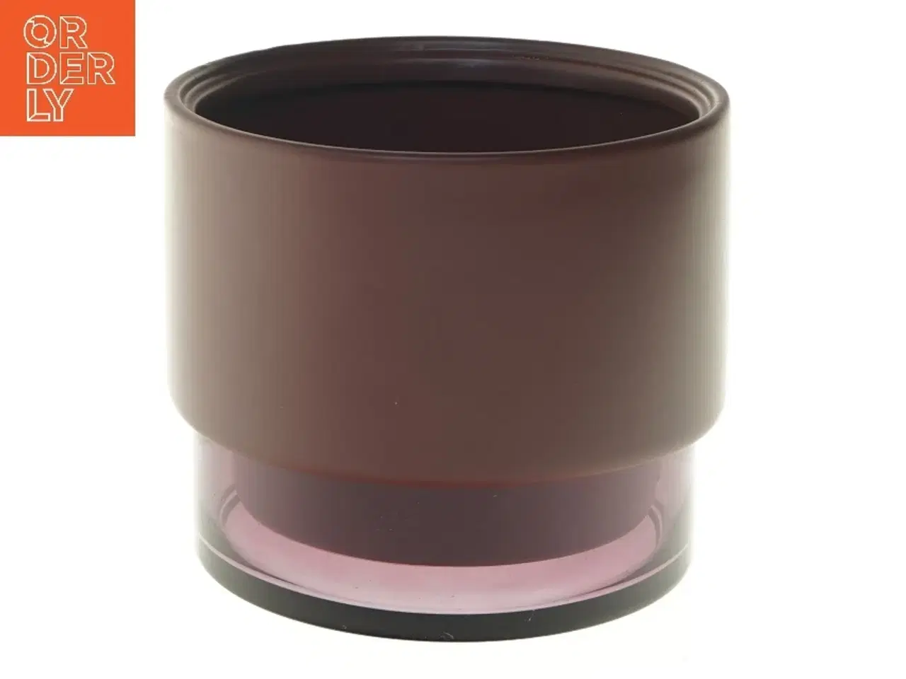 Billede 1 - Brun vase med huller (str. Ø 17,5 cm)