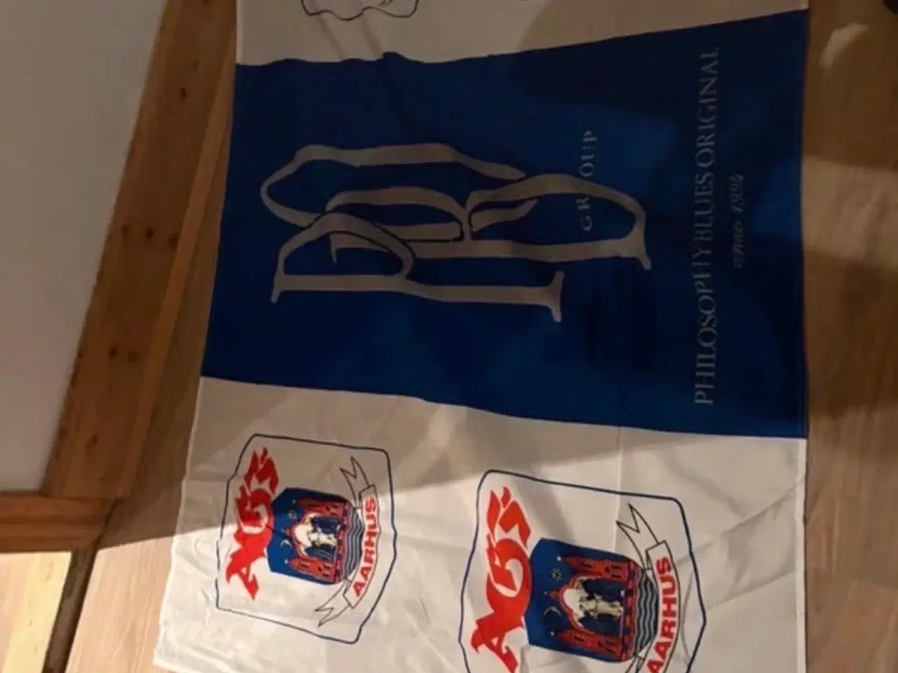 Billede 1 - AGF Aarhus flag hvid og blå