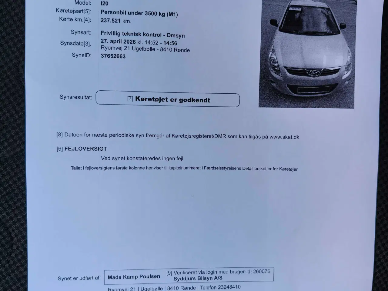 Billede 20 - Nysynet Hyundai i20 1.2 benzin