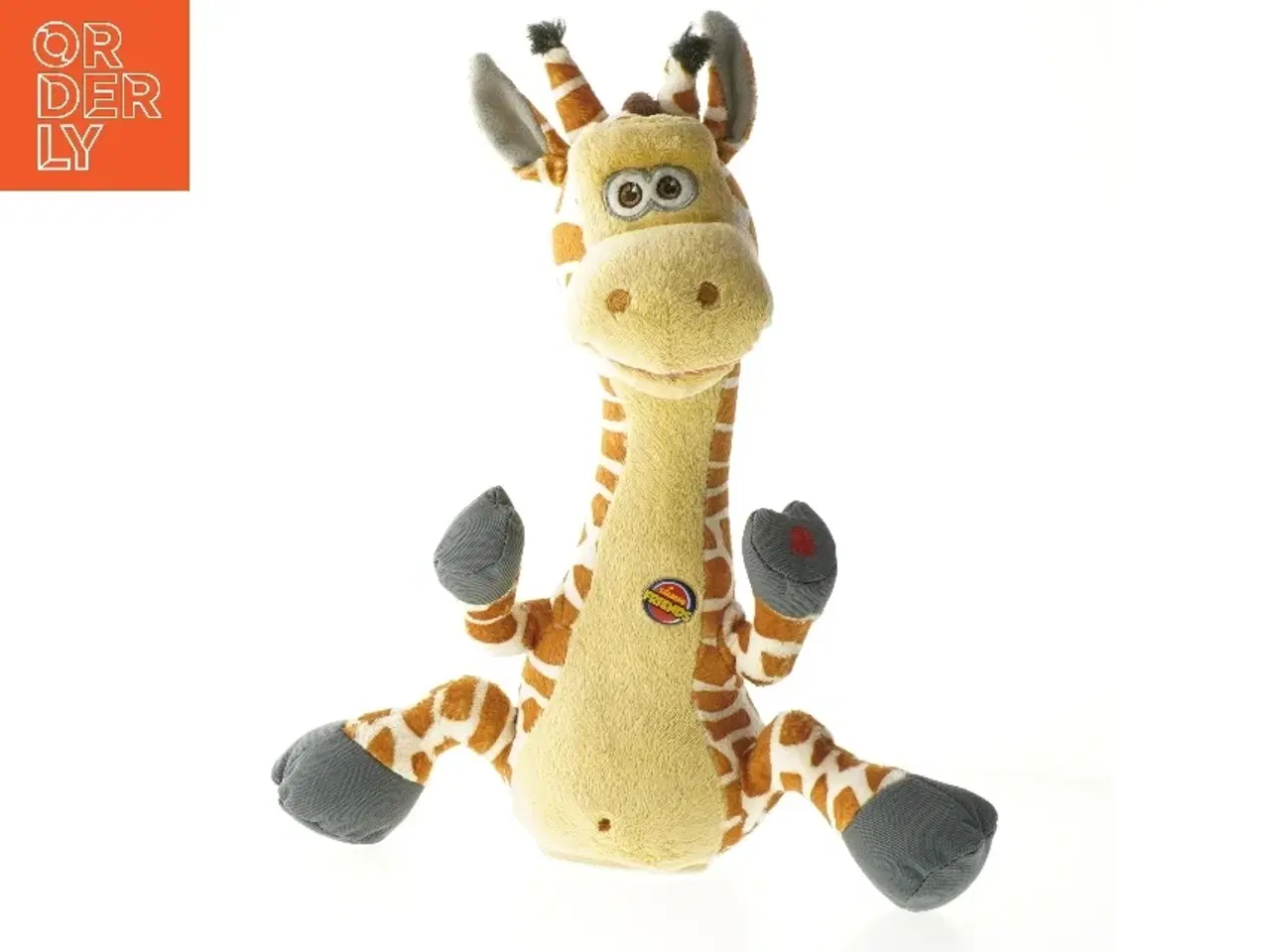 Billede 1 - Plys giraff legetøj med lyd fra KidzzFarm Friends (str. 33 cm)